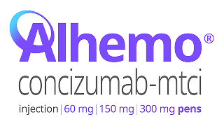 Logo for Alhemo® (concizumab-mtci) injection 60 mg, 150 mg, or 300 mg