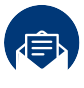 Icon representing an envelope with information inside.