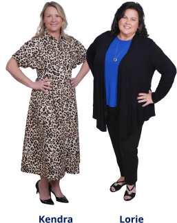 Photo of two RBCLs, Kendra and Lorie, standing side by side