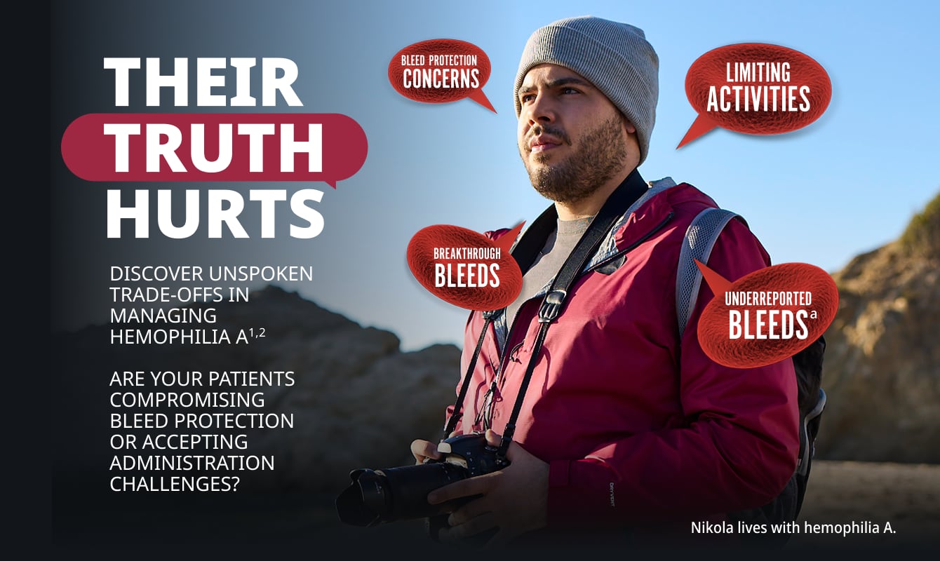 Nikola looks thoughtfully into the distance holding his camera, his treatment concerns animated around him.