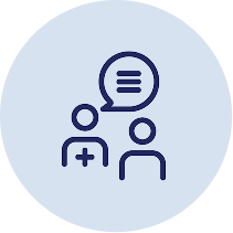 Icon of two people talking